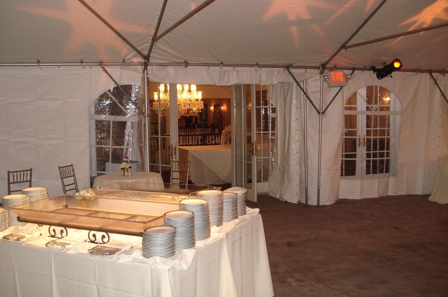 Frame Tent Interior w/ cathedral sidewalls